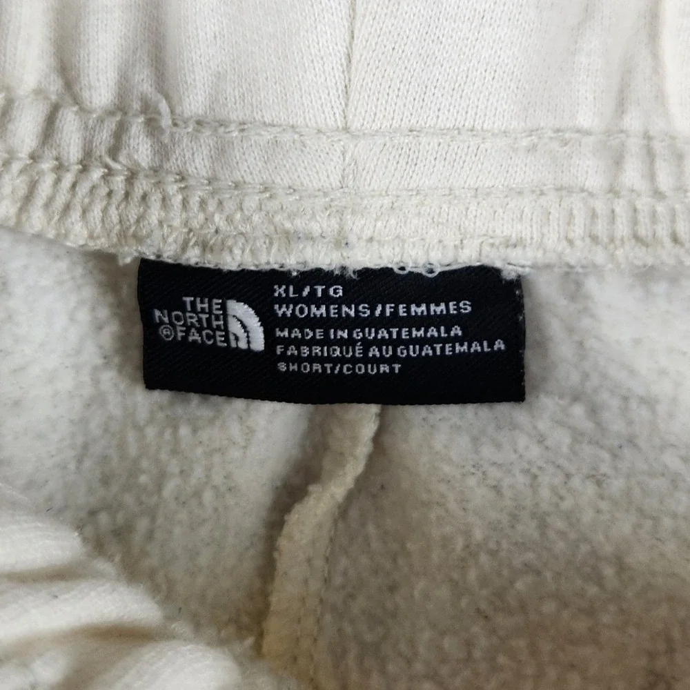 The North Face Half Dome Fleece Shorts Women XL White Athletic Lounge Hiking